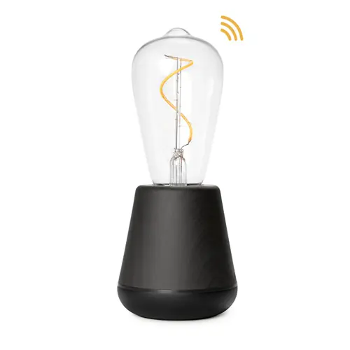LED-Tischleuchte ONE SMART Black Wood schwarz H 195 mm Top-Preis