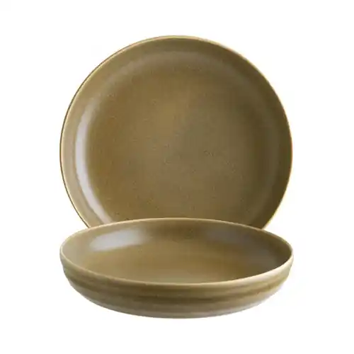 Aktuell Schale Teller tief Ø 180 mm POTT BOWL TERRA Porzellan 650 ml H 43 mm