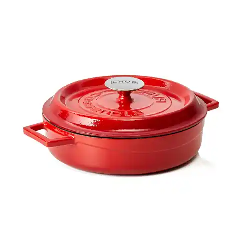 Angebot Bräter Ø 250 mm 2,5 ltr rot Gusseisen emailliert induktionsgeeignet