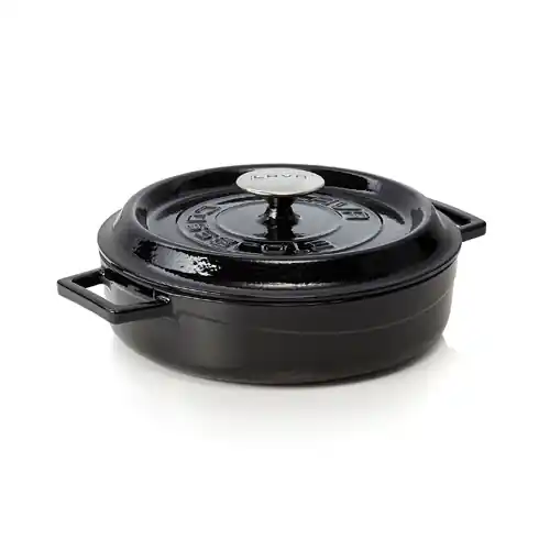 Günstig Bräter Ø 250 mm 2,5 ltr schwarz Gusseisen emailliert induktionsgeeignet