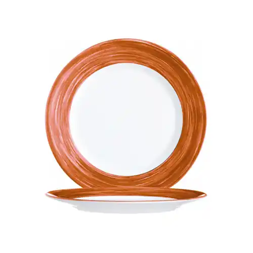 Teller flach Ø 155 mm BRUSH TERRACOTTA Hartglas Saisonangebot