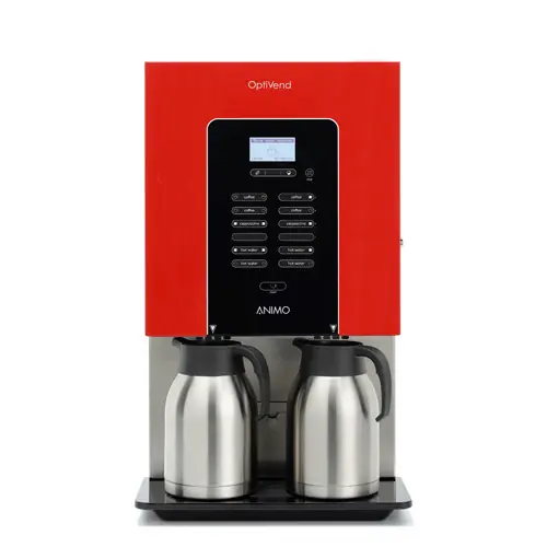 Heißgetränkeautomat OPTIVEND 42 TS HS DUO rot 4 Produktbehälter Abverkauf