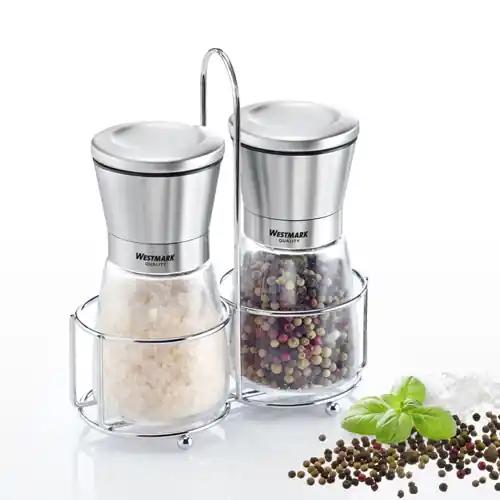 Gewürzmühlen-Set 2 x 190 ml Mahlwerk aus Keramik Mahlgrad stufenlos einstellbar Zertifiziert
