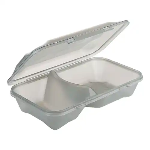 Markenware Mehrweg-Menüschale GN 1/4 PP grau 2 Fächer 300 ml 700 ml