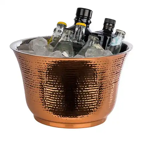 Flaschenkühler STAINLESS COPPER 8 ltr doppelwandig Ø 330 mm H 200 mm Top-Angebot