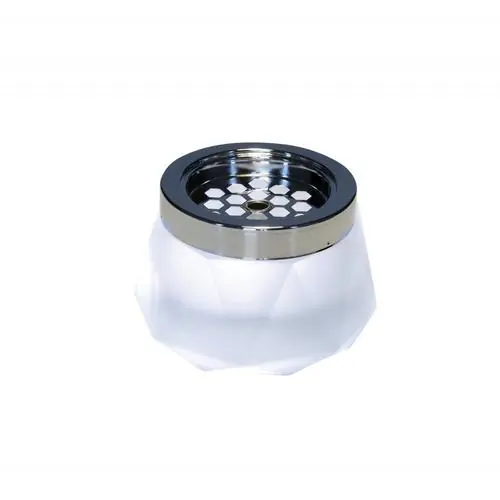 Günstig Windaschenbecher DIAMOND Glas Metall weiß Ø 120 mm H 80 mm