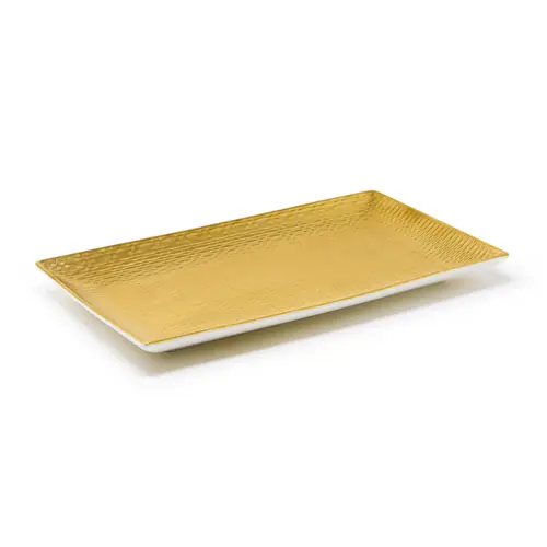 Rechteckplatte DERAS Porzellan mit Dekor goldfarben 340 mm x 195 mm H 30 mm Direkt Vom Hersteller