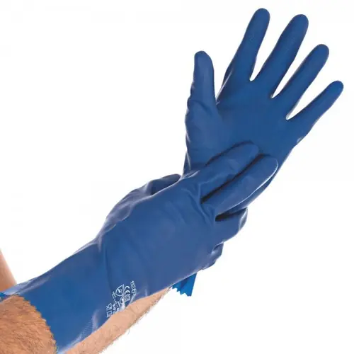 Abverkauf Chemikalienschutzhandschuhe SMOOTH S Latex blau 300 mm
