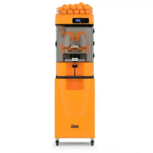Saftpresse VERSATILE PRO All-in-One mit Flaschenhalter orange vollautomatisch 380 Watt Stundenleistung 22 Früchte/min Schnäppchen