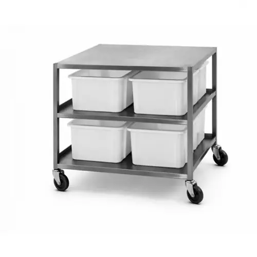 Zutatenwagen Edelstahl mit 4 Kunststoffbehältern 920 mm x 630 mm H 760 mm Top-Seller