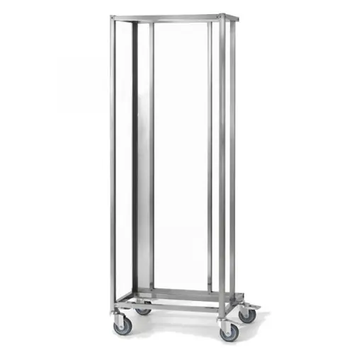 Blechewagen Sturzkastenwagen Edelstahl passend für Bleche 600 x 400 mm Sturzkästen 590 x 390 mm 660 mm x 480 mm H 1850 mm Nur Heute