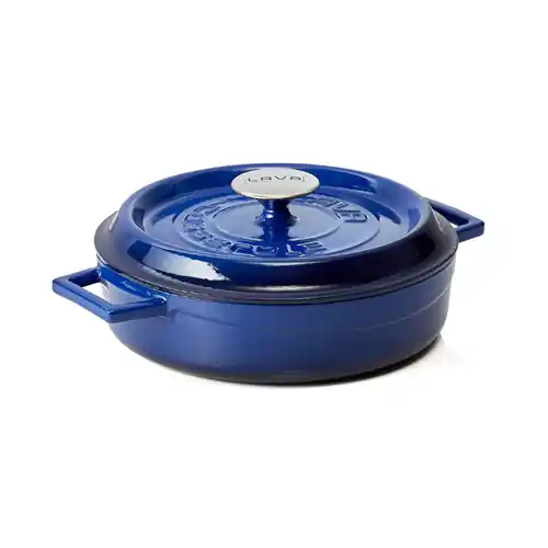 Bräter Ø 250 mm 2,5 ltr blau Gusseisen emailliert induktionsgeeignet Markenware