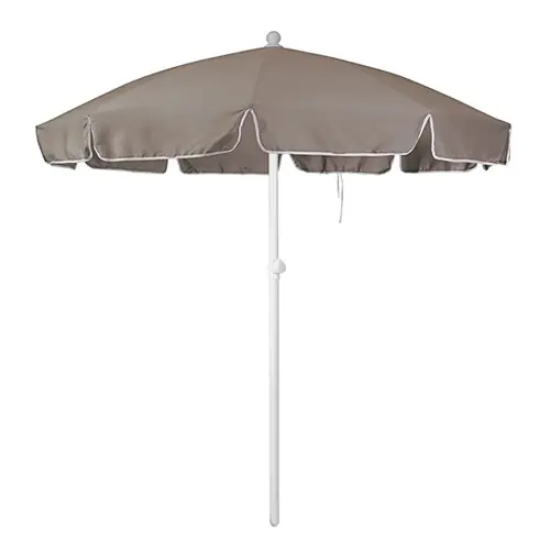 Knallerangebot Sonnenschirm POOL taupe rund mit Volant Ø 200 cm H 214 cm