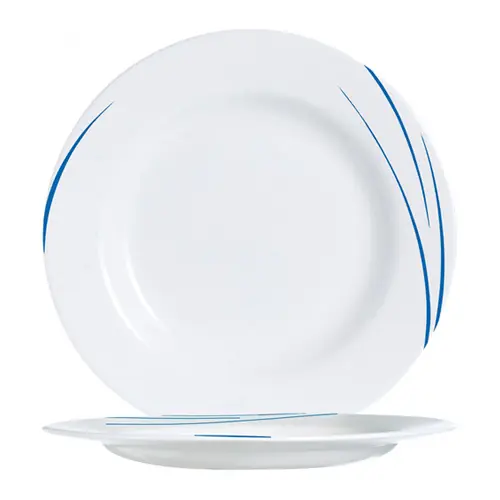 Teller flach TORONTO NAVY Hartglas Strichdekor Ø 240 mm Meistverkauft