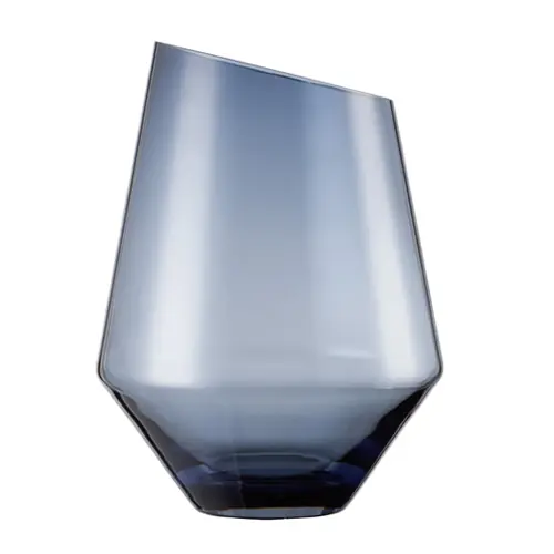 Bestseller Vase Windlicht DIAMONDS Glas blau H 277 mm Ø 208 mm