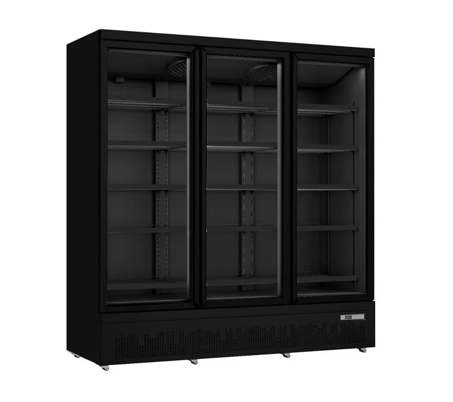 Nur Heute SARO Kühlschrank mit 3 Glastüren. Modell GTK 1530 S PRO - schwarz