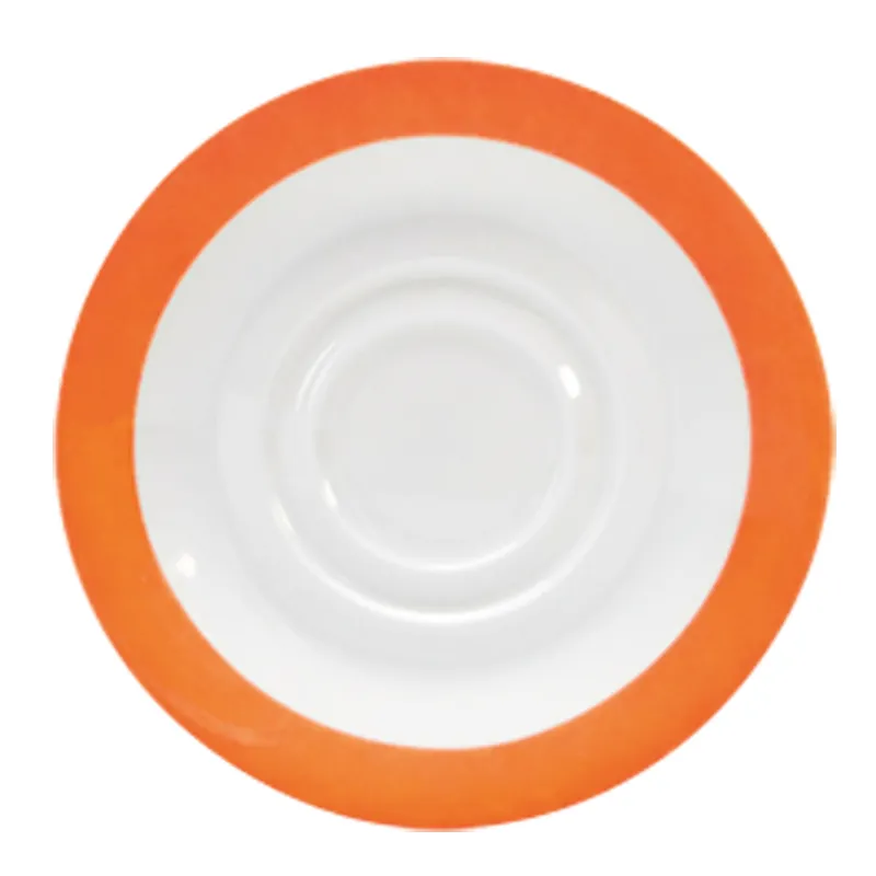 Garantierte Lieferung COLOURS Kombi-Untertasse- (Ø 15 cm) (Doppelspiegel) - Orange