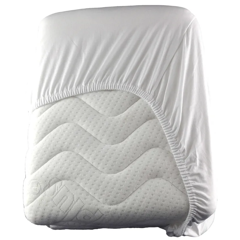 Billig KUTA Elastik Jersey Spannbettlaken - 100 x 200 x 33 cm - Weiß