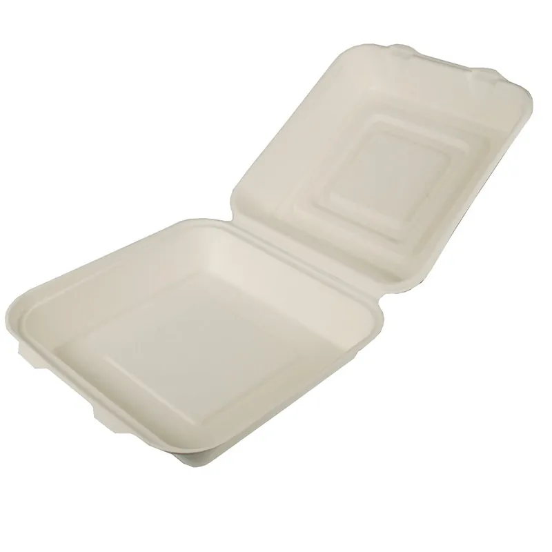 Garantierte Lieferung PURE Menüboxen Zuckerrohr ungeteilt 25,5 x 25,5 x 8 cm - Weiß (5 x 25Stück)