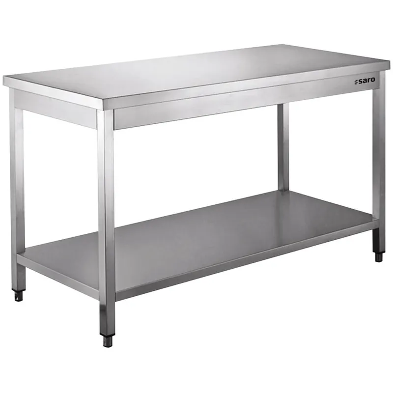 Edelstahl Arbeitstisch mit Grundboden - 1600 x 600 x 850 mm Wochenendangebot