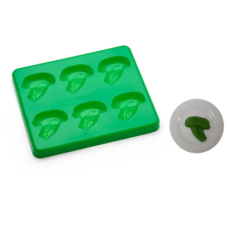 Sale Silikonform mit Deckel "Brokoli" (6x 40 g)